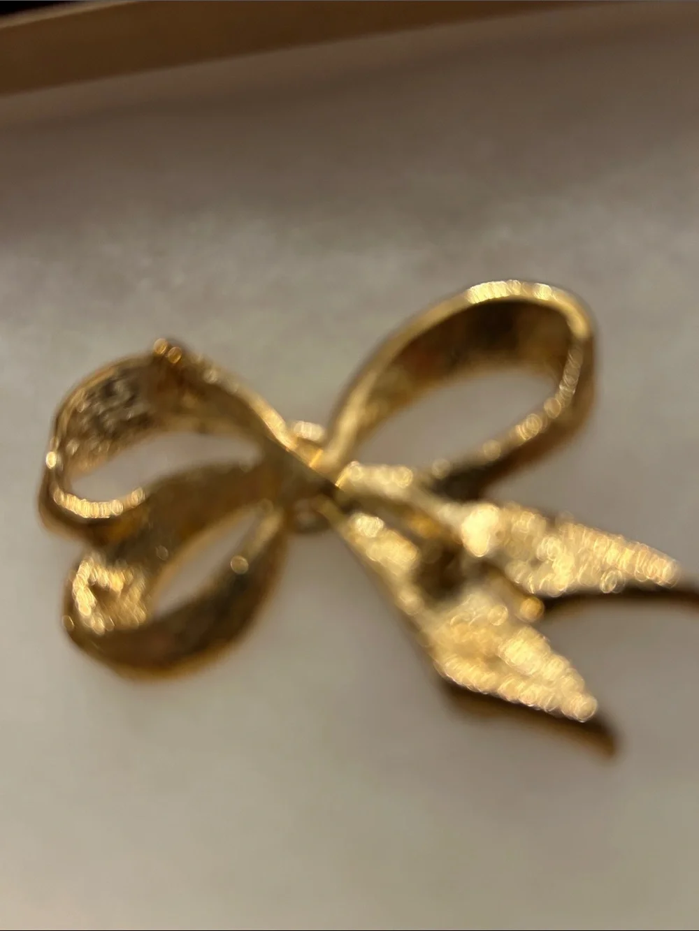 Gold Bow Brooch - Elegant Women's Jewelry